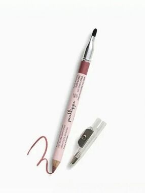 Pinklipps Cosmetics Everlasting Lip Liner Rose Brown w/Sharpener & Lip Brush NEW